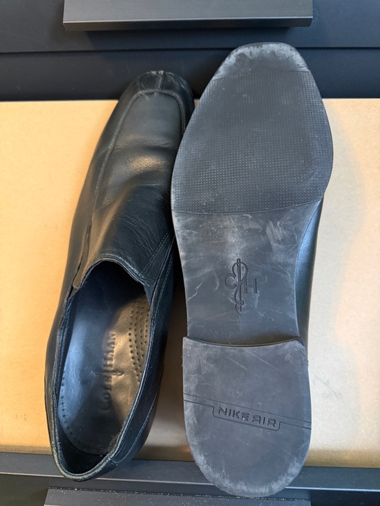 Cole Haan Black Leather Slip-On Dress Loafers